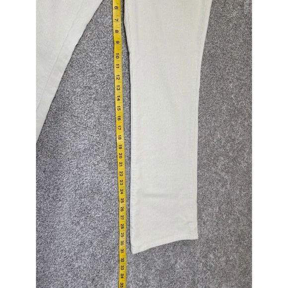 Chaps Denim Womens Corduroy Pants Vintage Ivory Stretch St Leg Size 6 NWT 286 - Picture 5 of 8